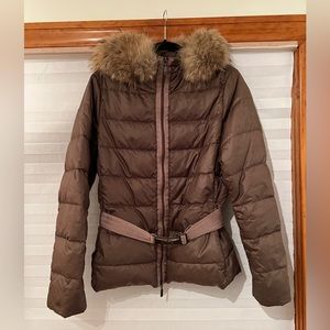 Moncler Fur Trim Hooded Down Jacket size 4-6